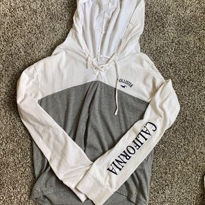 Hollister hooded cropped long sleeve